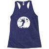skiier moon moonlight silhouett Racerback Tank
