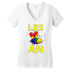 gay pride parade lgbt lesbian gay bi trans queer pan light Women's V-Neck T-Shirt