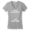 i don't wear bows Women's V-Neck T-Shirt