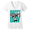 happy father&rsquo;s day 3 Women's V-Neck T-Shirt