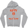 halloween happy hallowine Zipper Hoodie
