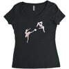 swan kick Women's Triblend Scoop T-shirt