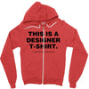 This is a Designer T-Shirt Zipper Hoodie