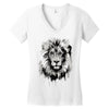 lion Women's V-Neck T-Shirt