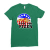 vote for pizza Ladies Fitted T-Shirt