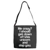 me crazy Adjustable Strap Totes