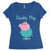 peppa pig  daddy pig Women's Triblend Scoop T-shirt