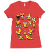 patriotic partying Ladies Fitted T-Shirt