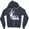 deer antler with buck forest Zipper Hoodie