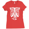 beer belly xray skeleton funny Ladies Fitted T-Shirt
