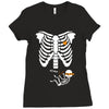 pregnant skeleton baby costume halloween maternity ninja ladies Ladies Fitted T-Shirt