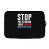 stop pretending your racism is patriotism Laptop sleeve