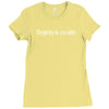 virginity is curable tee Ladies Fitted T-Shirt