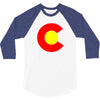 colorado flag 3/4 Sleeve Shirt