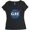 Nasa Parody Gay Women's Triblend Scoop T-shirt