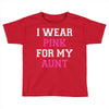 i wear pink for my aunt breast cancer Toddler T-shirt