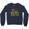 awesome since november 1970 Crewneck Sweatshirt