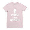obey the beard funny Ladies Fitted T-Shirt