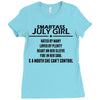 Smartass July Girl Ladies Fitted T-Shirt