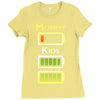 mommy low battery low energy Ladies Fitted T-Shirt