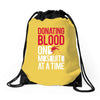 donating blood one mosquito funny Drawstring Bags