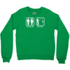 fishing   problem solved mens funny Crewneck Sweatshirt