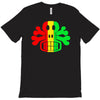 rasta skull and crossbones reggae dub club rave T-Shirt