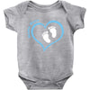 Baby Boy with Heart Any Name Customized Baby Bodysuit