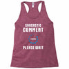 sarcastic comment loading Racerback Tank