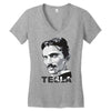 tesla Women's V-Neck T-Shirt