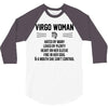Virgo Woman 3/4 Sleeve Shirt