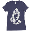 pray high Ladies Fitted T-Shirt