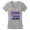 we don't know how strong we are until being strong is the only choice Women's V-Neck T-Shirt
