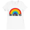 I Am Voting Yes Ladies Fitted T-Shirt