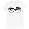 glasses Ladies Fitted T-Shirt