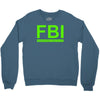 mens fbi print casual slim Crewneck Sweatshirt