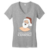santa is coming Women's V-Neck T-Shirt