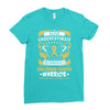 Never Underestimate The Strength Of A Childhood Cancer Warrior Ladies Fitted T-Shirt