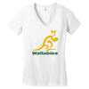 wallabies gold logo Women's V-Neck T-Shirt