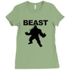 beast muscle guy workout Ladies Fitted T-Shirt