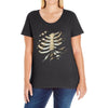 torn rib cage Ladies Curvy T-Shirt