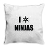 i heart ninjas Throw Pillow