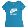 weed   just smoke it   mens funny Women's Triblend Scoop T-shirt