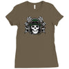 skull racer Ladies Fitted T-Shirt