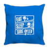 v3 eat sleep code Throw Pillow