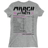 March Girl Facts Pisces Ladies Fitted T-Shirt