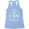 i know i am difficult ski mountain Racerback Tank