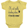 IT'S NOT REALLY DRINKING ALONE Baby Onesie