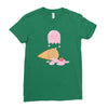 ice cream ghost Ladies Fitted T-Shirt