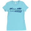 without me, its just aweso Ladies Fitted T-Shirt